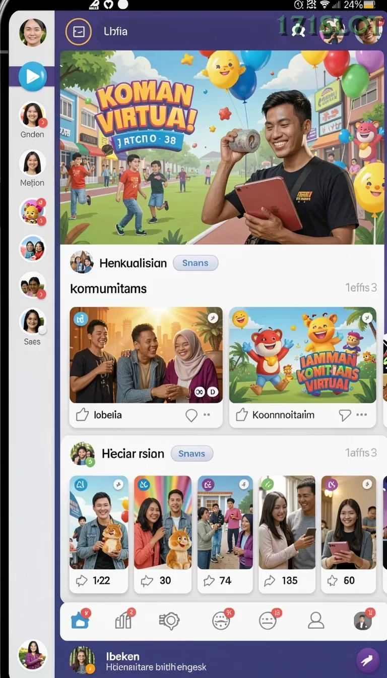 Cuplikan layar 7CONE — menu navigasi